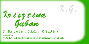 krisztina guban business card